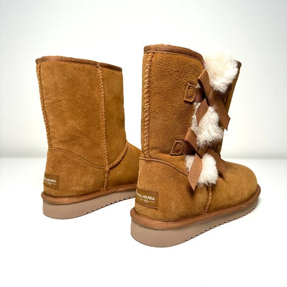 New Koolaburra by UGG Victoria Short Chestnut Suede Boots - Picture 4 of 5